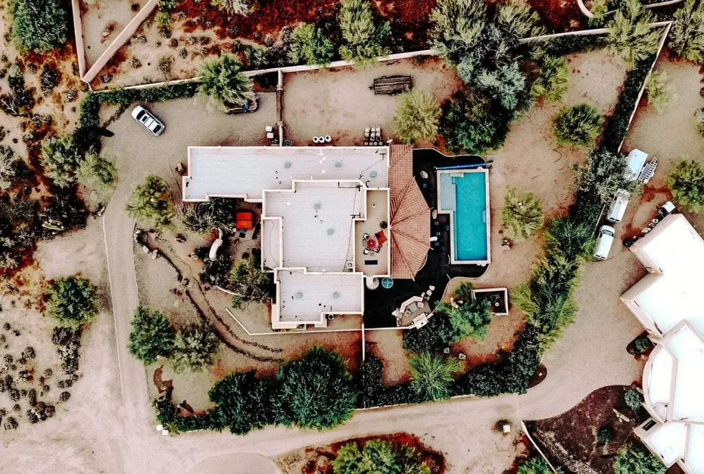 Aerial view of a Phoenix-area home for e-bike delivery