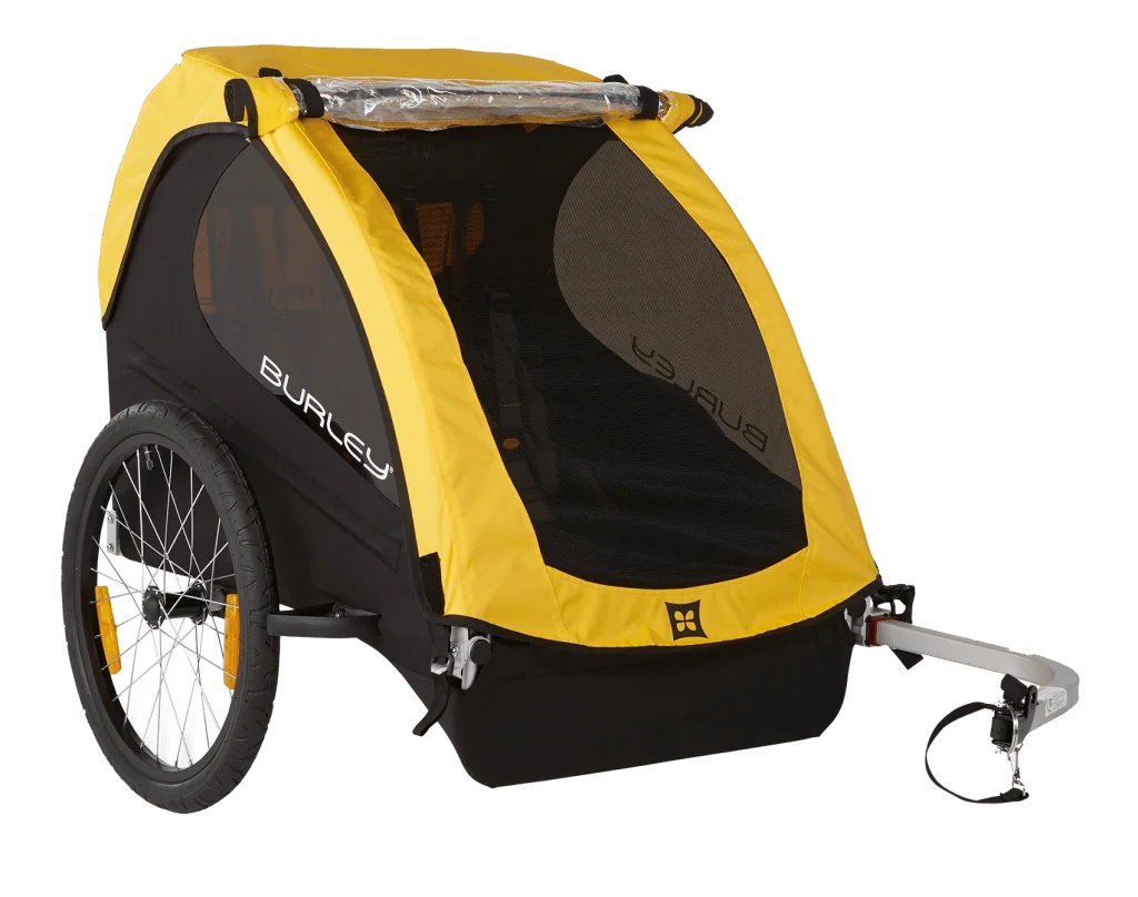 Electric bike trailer for carrying bikes, gear, and accessories. Compatible with various e-bikes, ideal for outdoor cycling and commuting.